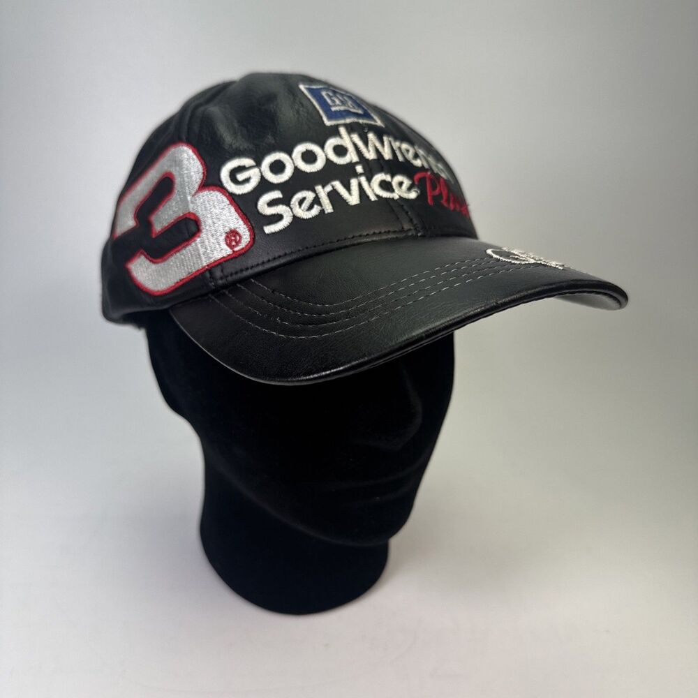 Vintage Dale Earnhardt Sr Goodwrench Leather Hat Cap JH Design USA NASCAR 2000